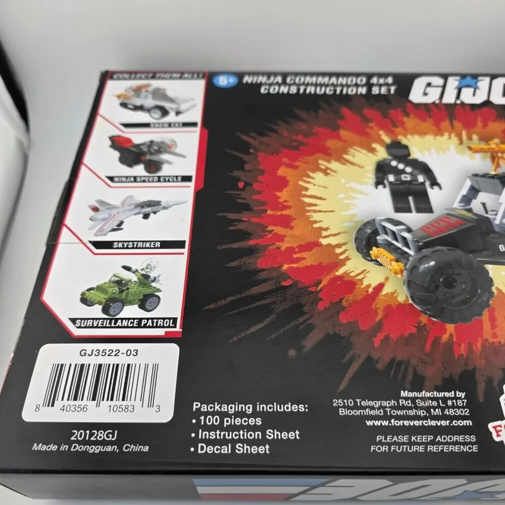 2020 Forever Clever G.I. Joe: Ninja Commando 4x4 100 Pieces Construction Set NEW